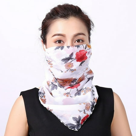 Women Fashion UV Sun Protection Breathable Chiffon Cycling Scarf for Face Neck